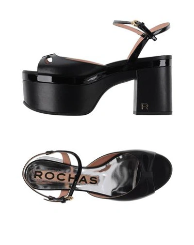 Rochas Sandals In Black