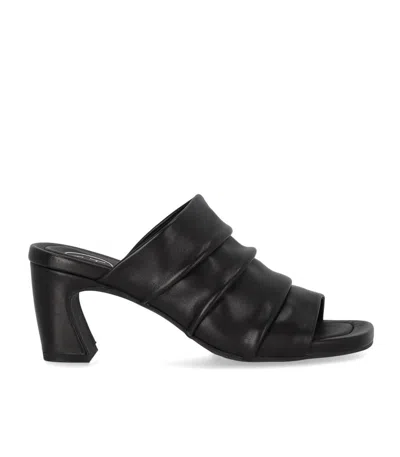 Ash Eva Leather Mules In Black