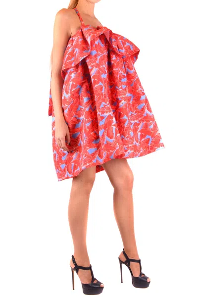 Msgm Dress Multicolor In Red