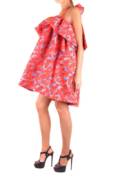 Msgm Dress Multicolor In Red