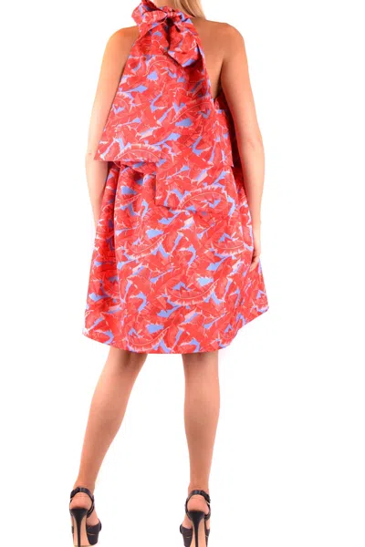 Msgm Dress Multicolor In Red