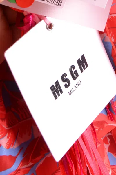 Msgm Dress Multicolor In Red