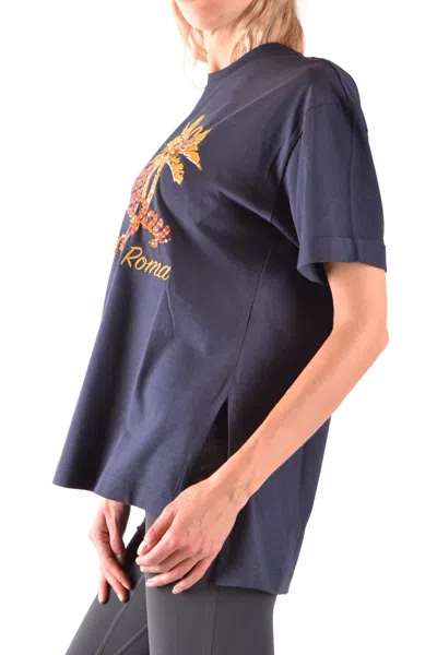 Fendi Tshirt Short Sleeves In Blue