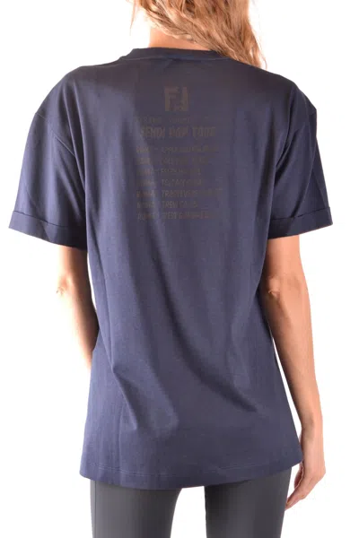 Fendi Tshirt Short Sleeves In Blue