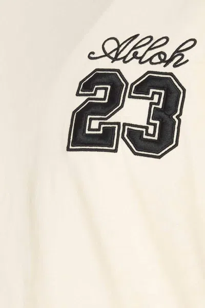 Off-white Off White Crew Neck T Shirt With 23 Logo In Neutral