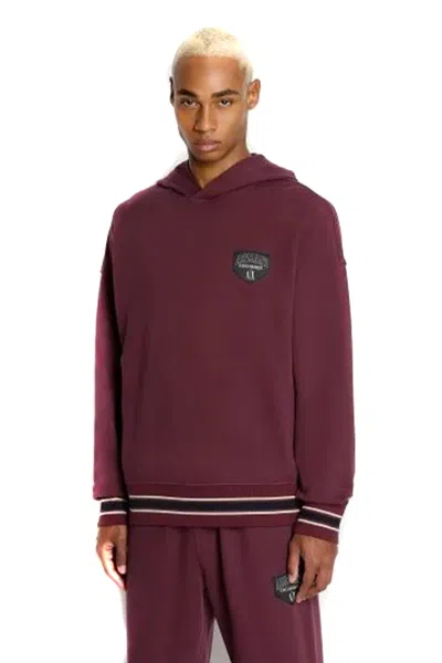 Armani Exchange Sweatshirt Burgundy In Burgundy