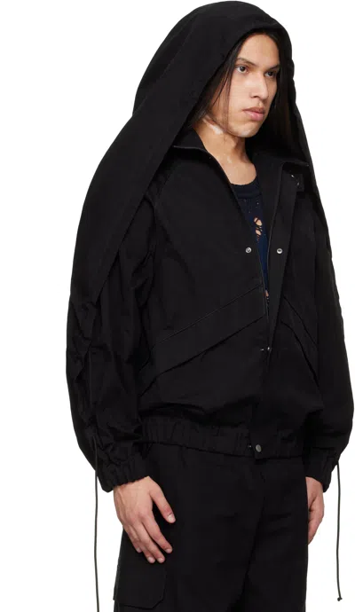 Egonlab Black Back Fold Track Jacket In Black