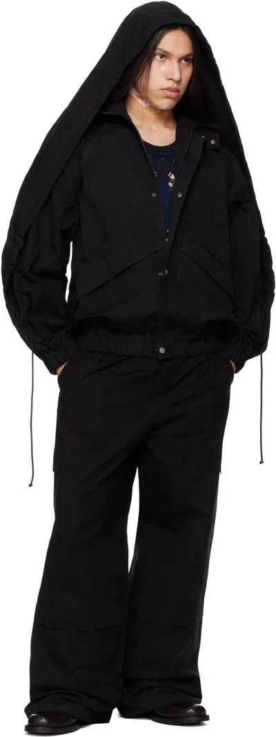 Egonlab Black Back Fold Track Jacket In Black