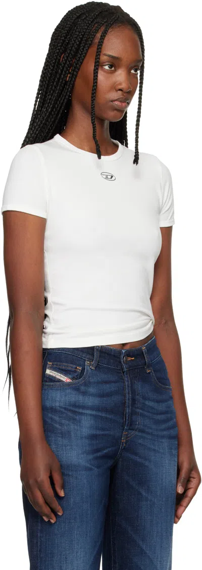 Diesel White T-uncutieslong-od T-shirt