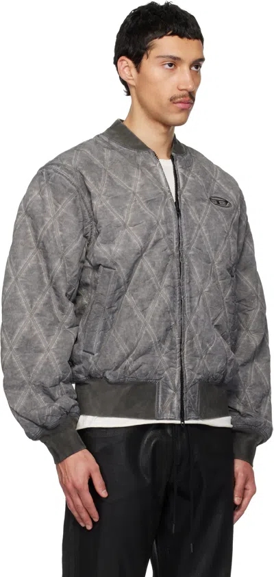 Diesel J-type-treat Diamond-quilted Cotton Blend Jacket In Multi