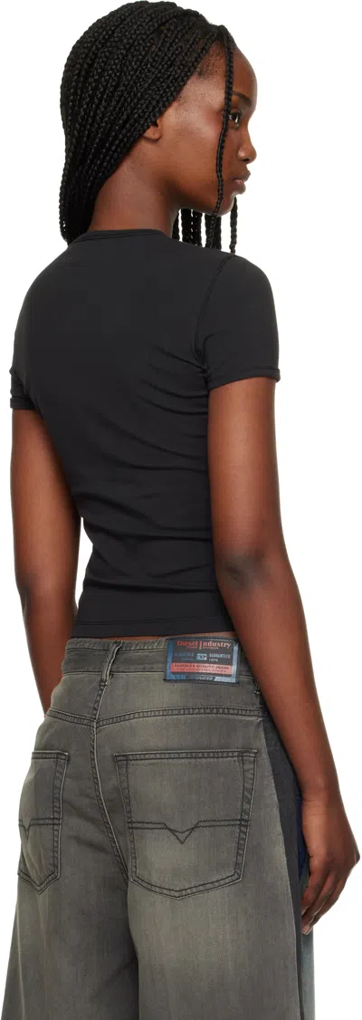 Diesel Black T-uncutieslong-od T-shirt In Black