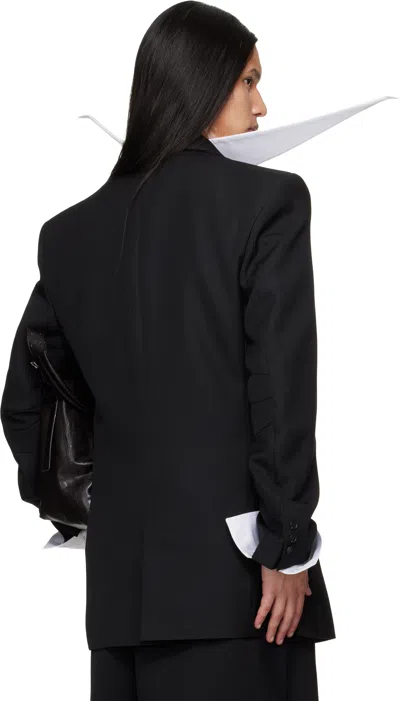 Egonlab Black Oversized Tailored Blazer In Black