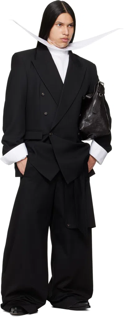 Egonlab Black Oversized Tailored Blazer In Black