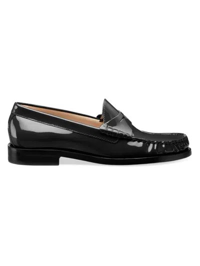 Stuart Weitzman Round Head Loafer Shoes In Black