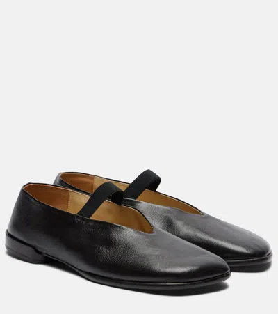 Lemaire Glove Nappa Leather Ballet Flats In Black