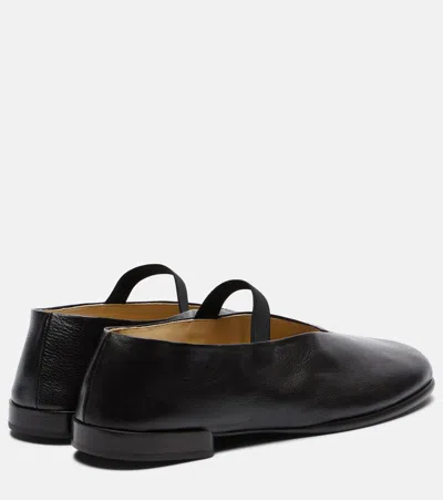 Lemaire Glove Nappa Leather Ballet Flats In Black