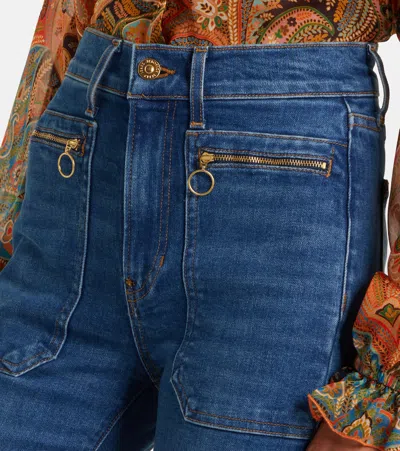 Veronica Beard Beverly Flared Jeans In Blue