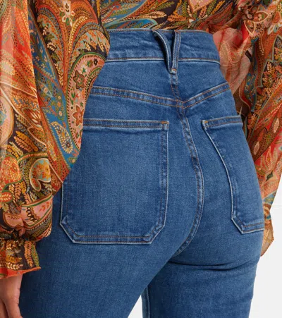Veronica Beard Beverly Flared Jeans In Blue