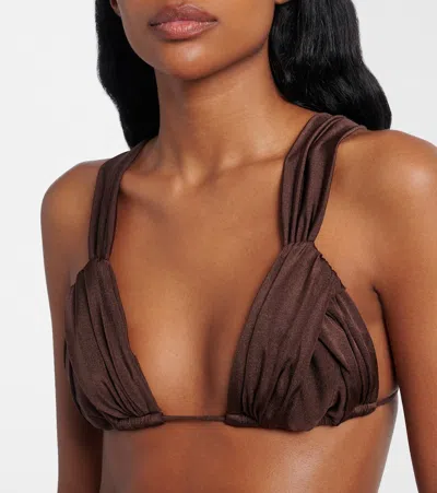 Bananhot Iris Draped Bikini Top In Multi
