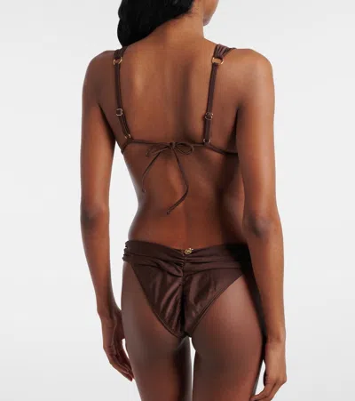 Bananhot Iris Draped Bikini Top In Multi