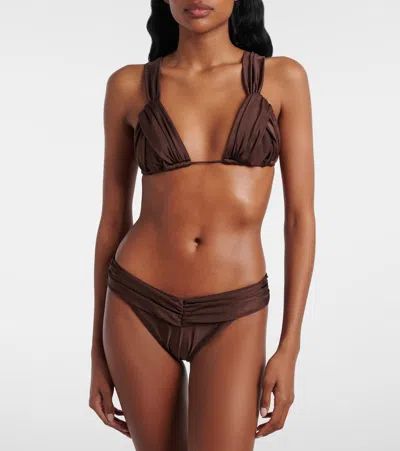 Bananhot Iris Draped Bikini Top In Multi