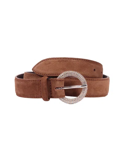 Orciani Leather Belt In Brown