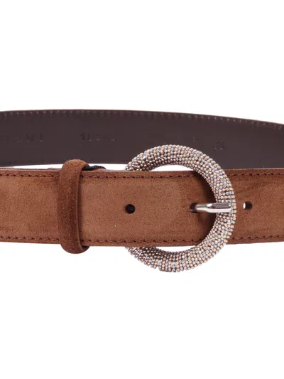 Orciani Leather Belt In Brown