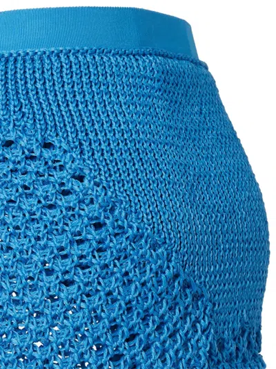 Fendi Openwork Skirt In Blue