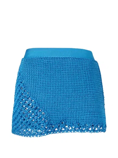 Fendi Openwork Skirt In Blue