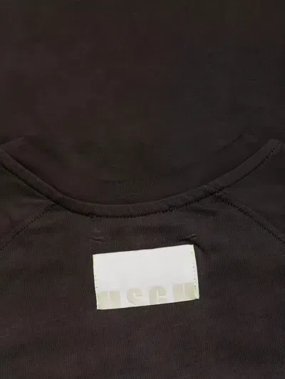 Msgm Logo-print T-shirt In Brown