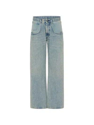 Maison Margiela Straight-leg Jeans With Exaggerated Pocket In Black