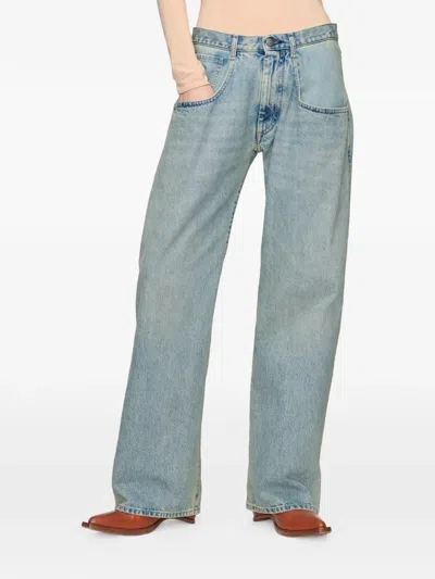 Maison Margiela Straight-leg Jeans With Exaggerated Pocket In Black