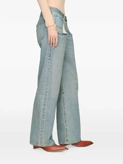 Maison Margiela Straight-leg Jeans With Exaggerated Pocket In Black