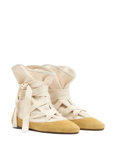 Isabel Marant Beige Solid Letiz Boots In Neutral