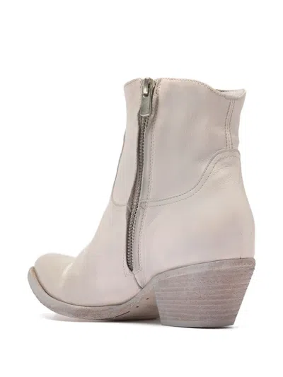 Officine Creative 완다 레더 부츠 In Gray