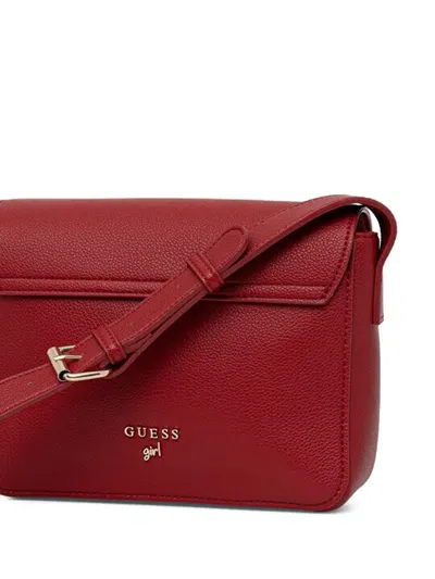 Guess 엠보스드 로고 숄더 백 In Red