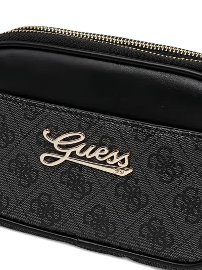 Guess Monogram Chain Bag In Blue