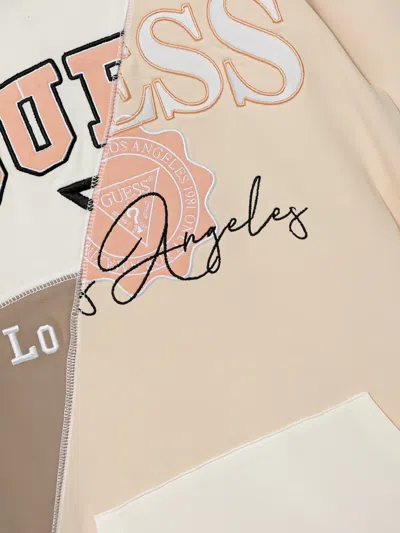 Guess 로고 디테일 패치워크 후드 드레스 In Multi