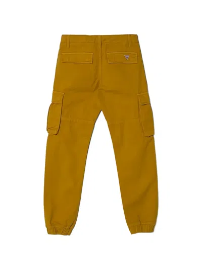 Guess Buttoned Cargo Jeans In Brown