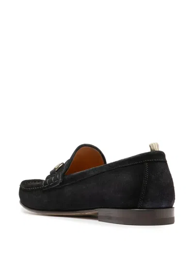 Officine Creative 발프론 홀스빗 스웨이드 로퍼 In Black