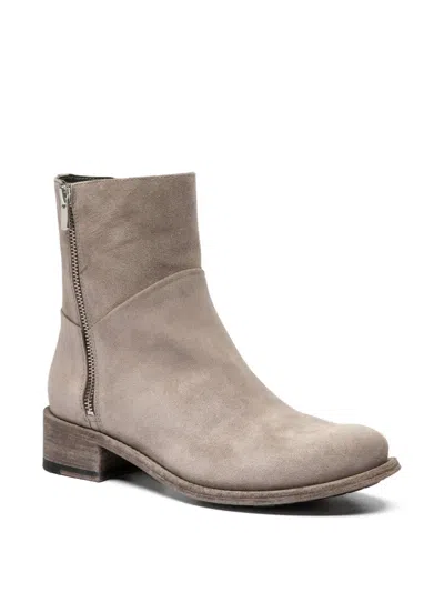 Officine Creative 리슨 지퍼 스웨이드 부츠 In Neutral