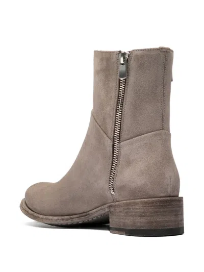 Officine Creative 리슨 지퍼 스웨이드 부츠 In Neutral