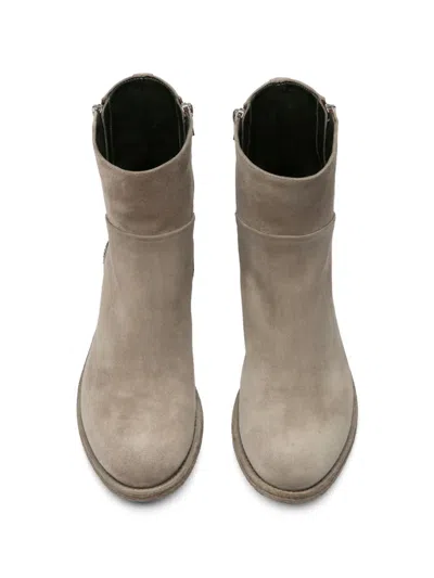 Officine Creative 리슨 지퍼 스웨이드 부츠 In Neutral