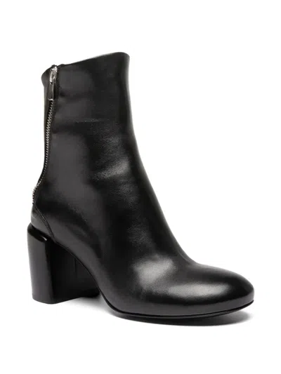 Officine Creative 펠리시아 지퍼 레더 부츠 In Black
