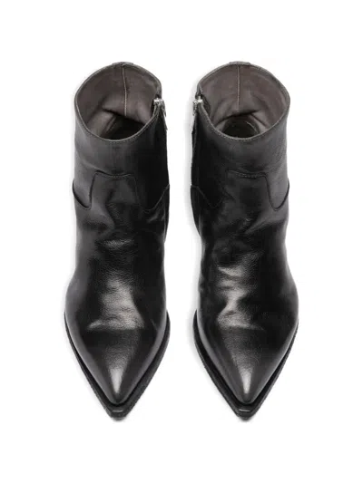 Officine Creative 노엘리 Dd 포인티드 토 레더 부츠 In Black