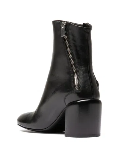 Officine Creative 펠리시아 지퍼 레더 부츠 In Black
