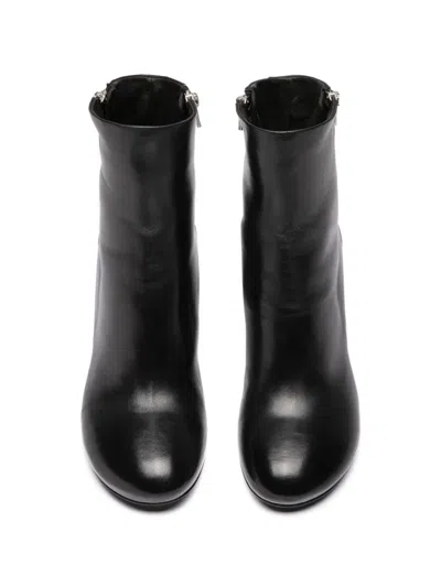 Officine Creative 펠리시아 지퍼 레더 부츠 In Black