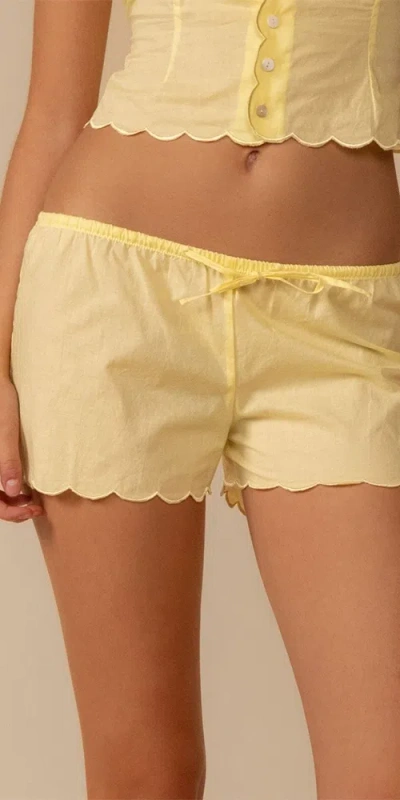 Montce X Elsa Hosk Scalloped Low-rise Drawstring Short In Multi