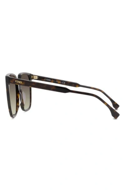 Fendi Fine 59mm Butterfly Sunglasses In Brown