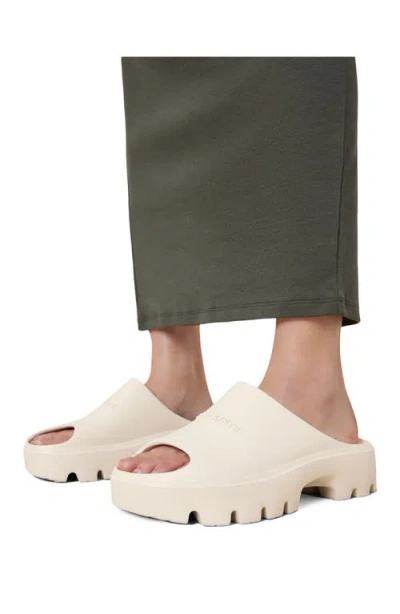 Allsaints Eclipse Rubber Platform Sandals In White